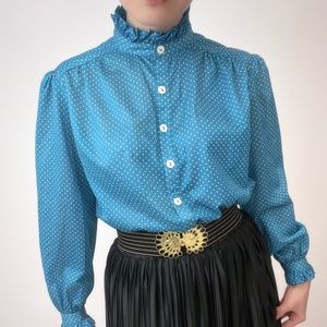 Vintage Ruffled Collar Shirt